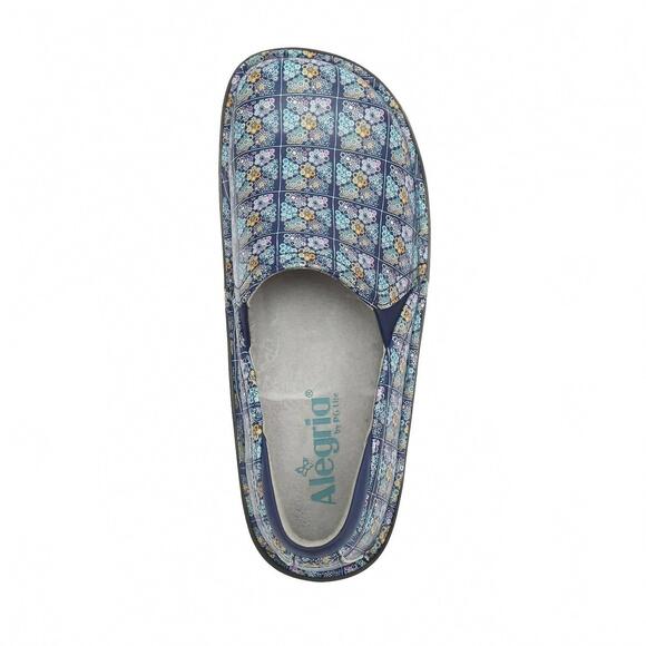 NEW ALEGRIA womens debra quilt leather shoes in rose\'s blue